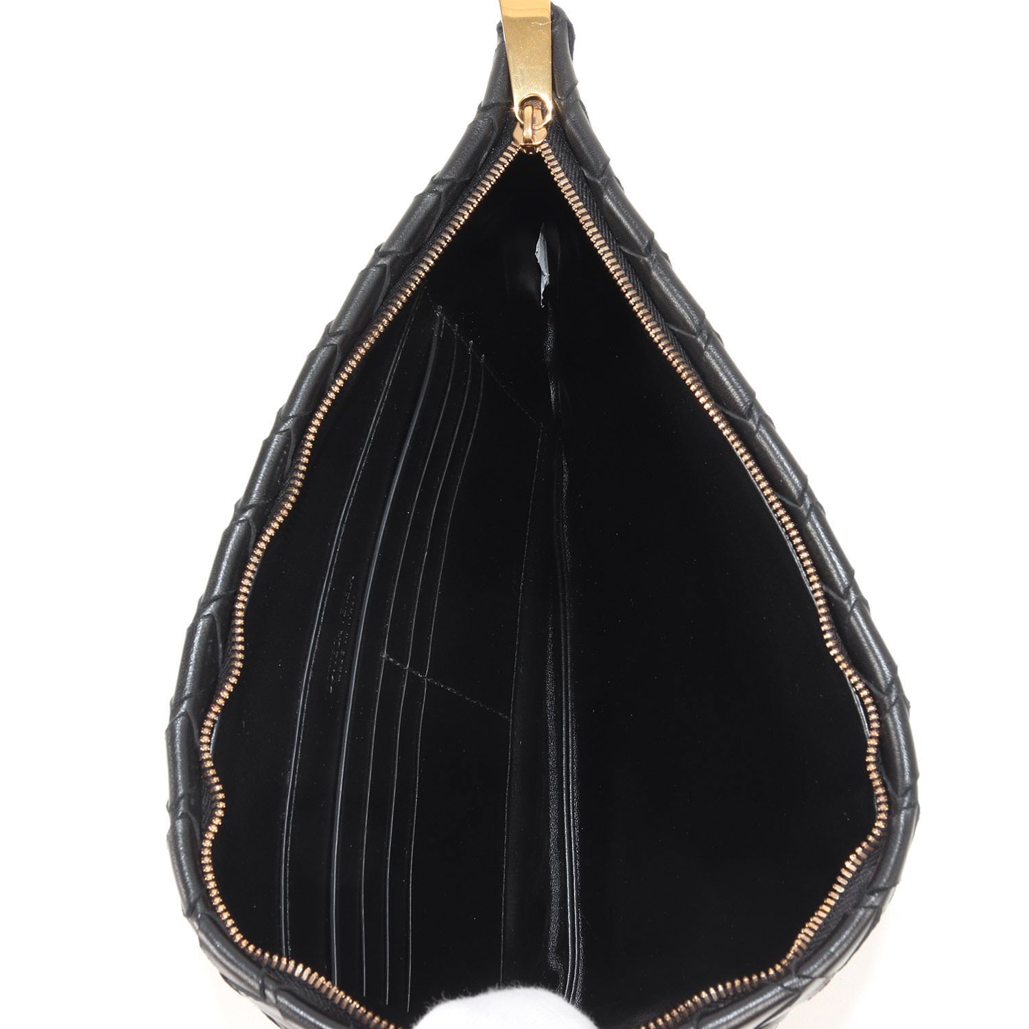 BOTTEGA VENETA ボッテガヴェネタ バッグ / 現行モデル イントレチャート レザー クラッチバッグ (ミディアム ポーチ 608232) / ブラック 黒 / イタリア製 / ブランド カバン【メンズ】【中古】【美品】【K4470】 美品】BOTTEGA VENETA ボッテガヴェネタ バッグ / 現行モデル イントレ