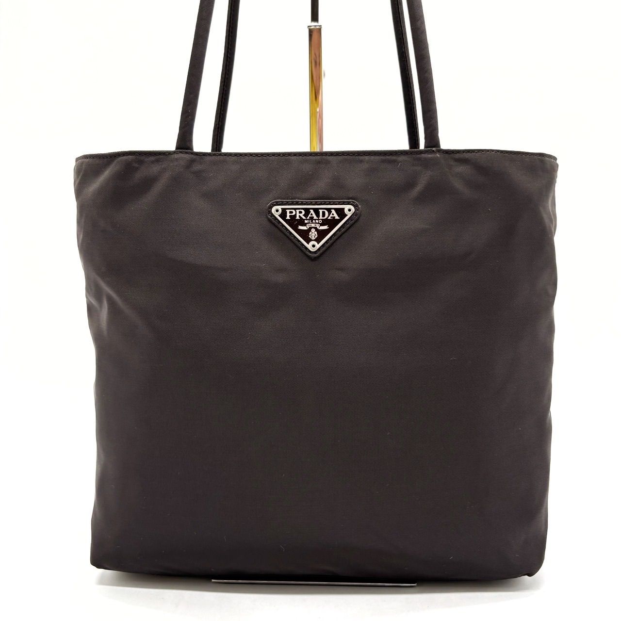 PRADA プラダ トートバッグ ナイロン 黒 A4収納 三角ロゴ 白タグ