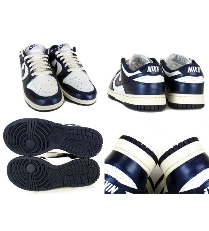 ナイキ NIKE □ 【 WMNS DUNK LOW PRM Midnight Navy and White FN7197