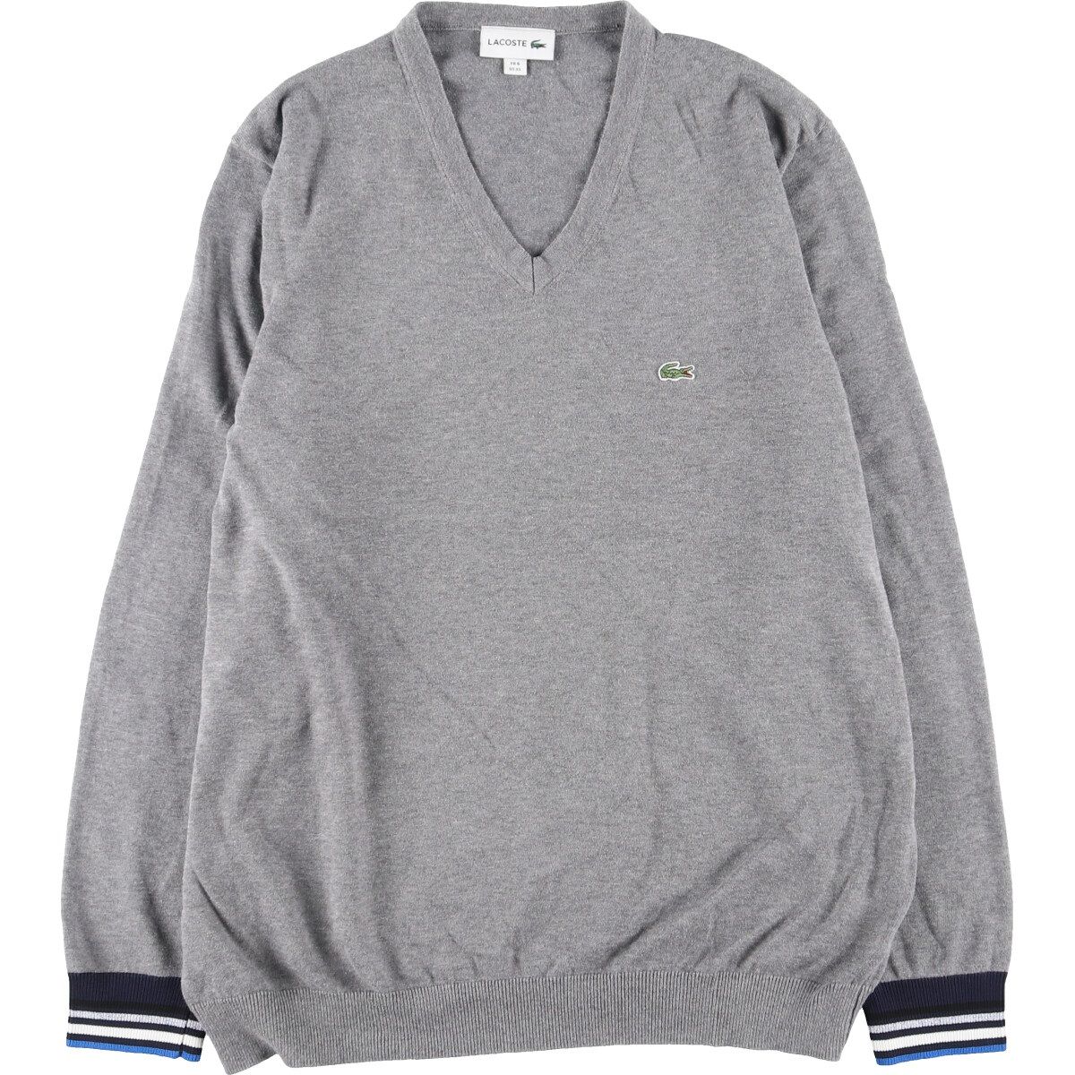 古着 ラコステ LACOSTE Vネック コットンニットセーター XL メンズXL相当/eaa399026
