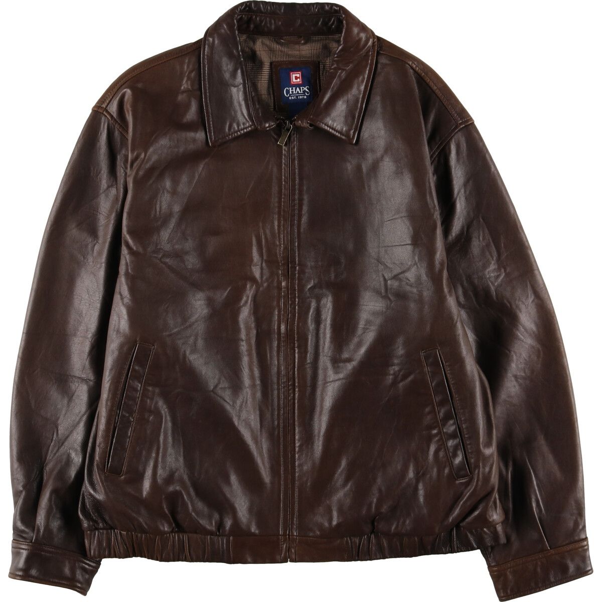 古着 チャップス CHAPS レザーブルゾンタイプ メンズXXL相当/eaa498502