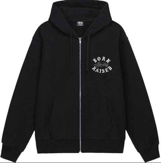 STUSSY ステューシー ST〓SSY & BORN X RAISED LOGO ZIP HOODIE パーカー フード フーディ トップス  ジップパーカー - メルカリ