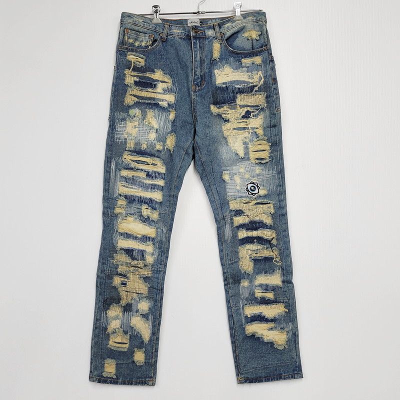 メンズ WANNA ワナ L.F.S.E 55 DISTRESSED JEANS ディストレスドジーンズ ズボン パンツ ボトムス 153-250113-ma-03-IZU