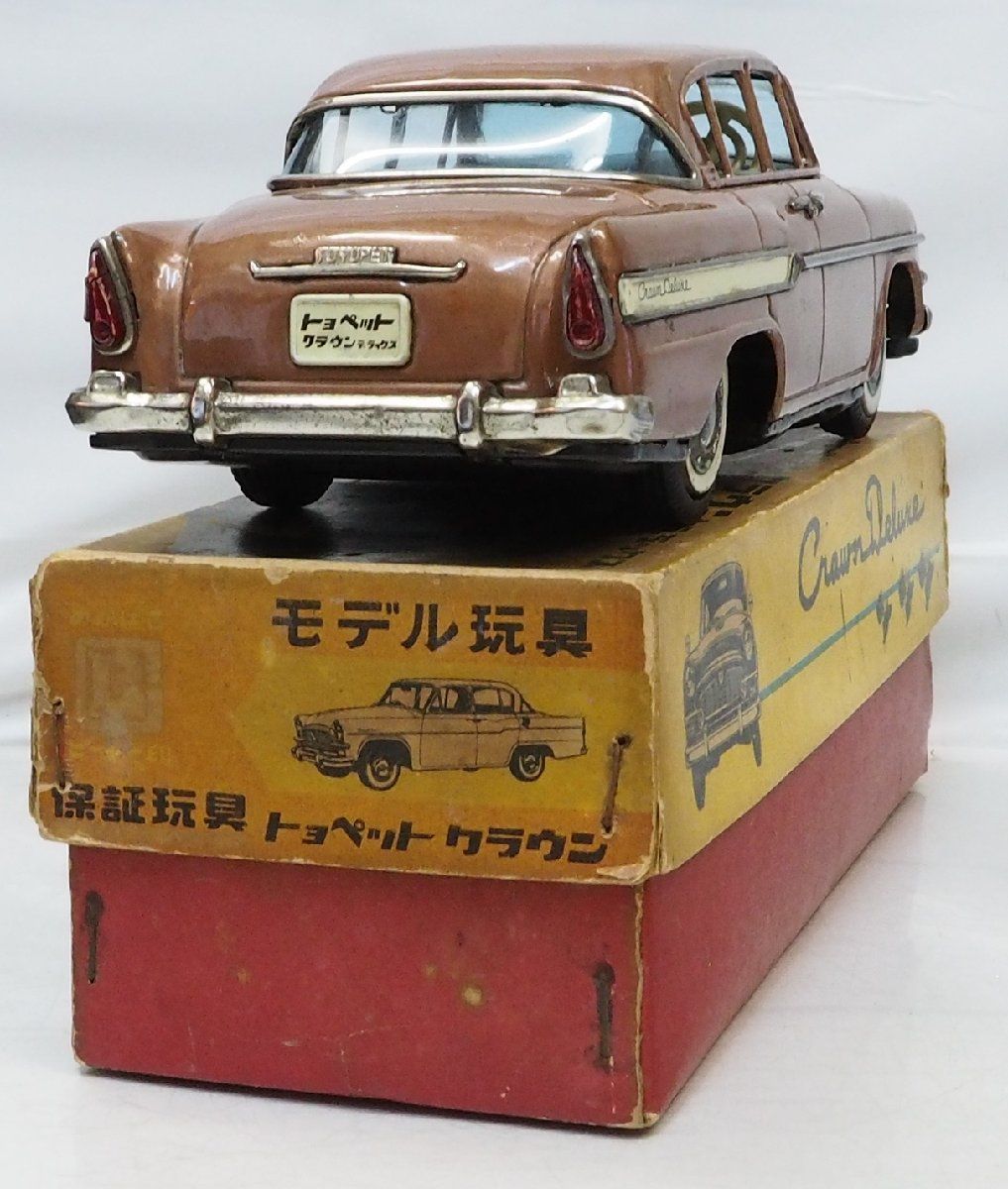 萬代屋【TOYOPET CROWN DELUXEトヨペット クラウン デラックス赤ミラー無】ブリキtin toy car自動車□BC BANDAI 赤箱バンダイ【箱付】0374 - メルカリ