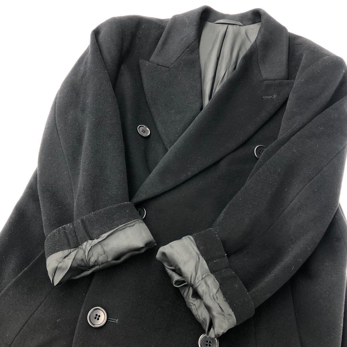 HUGO BOSS ヒューゴボス×ロロピアーナ チェスターコート ブラック