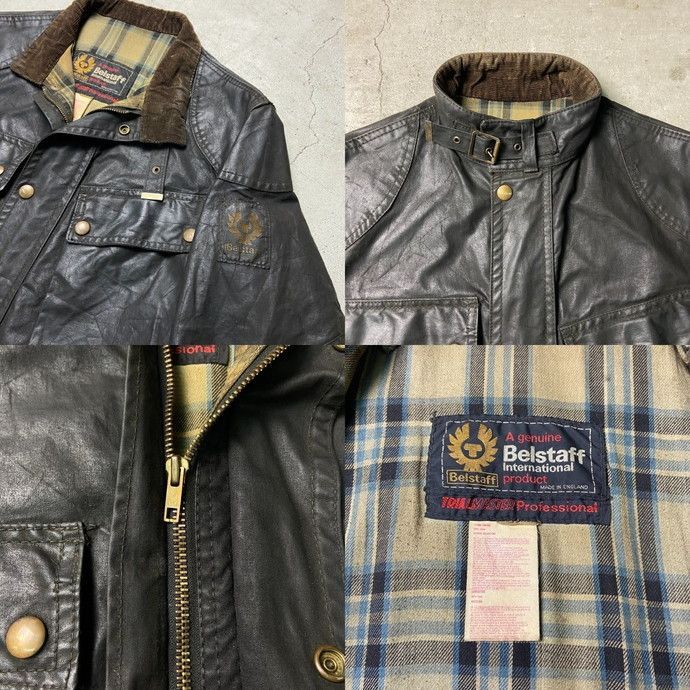 70～80年代 英国製 Belstaff TRIALMASTER Professional ベルスタッフ トライアルマスタープロフェッショナル  オイルドジャケット メンズM相当 - メルカリ