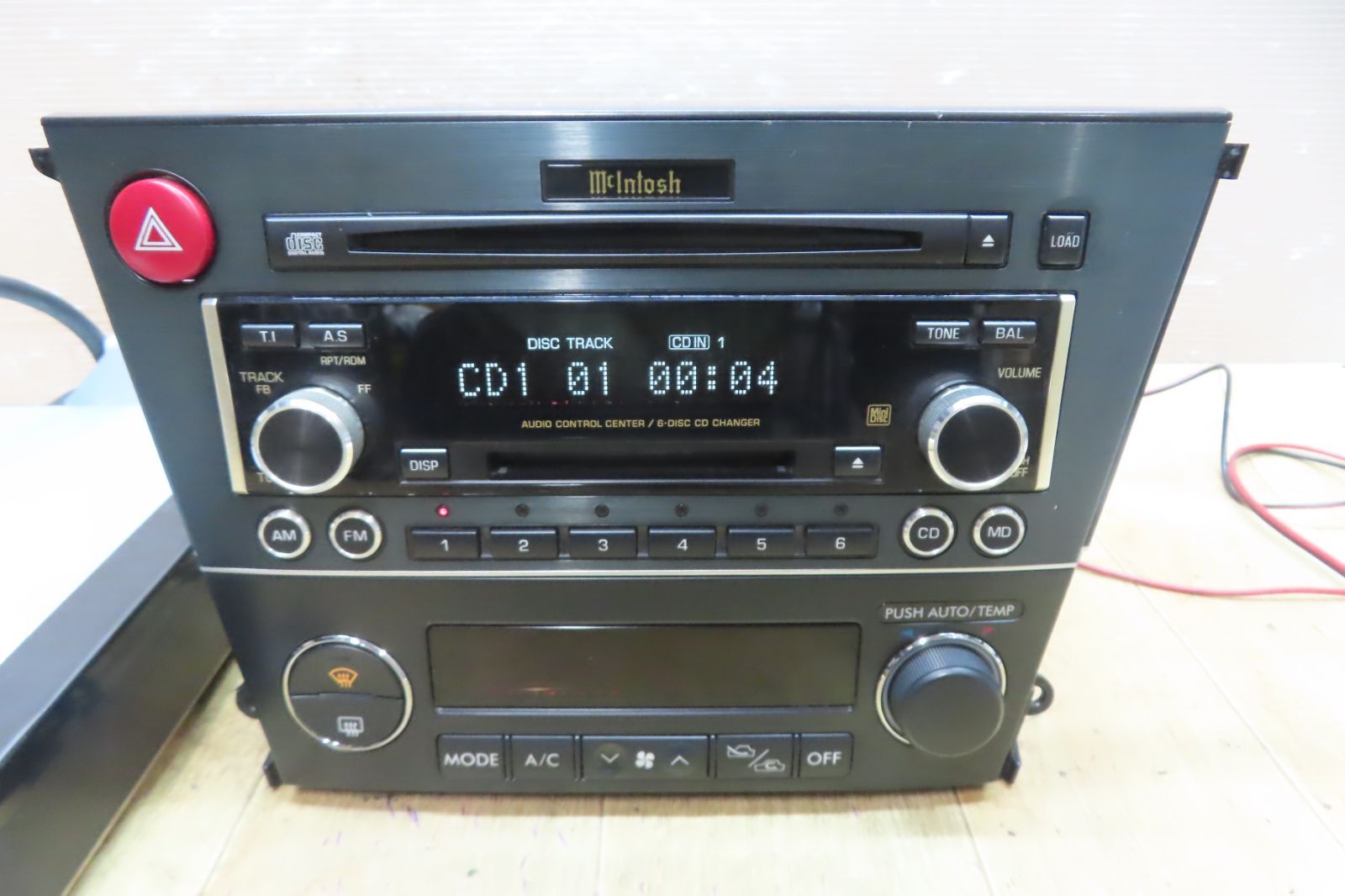 付 F4120 スバル純正 レガシィ BL5 BP5 BP9 BPE BPH マッキントッシュ PF-40621 EF-12081 CD MDデッキ オーディオ プレーヤー