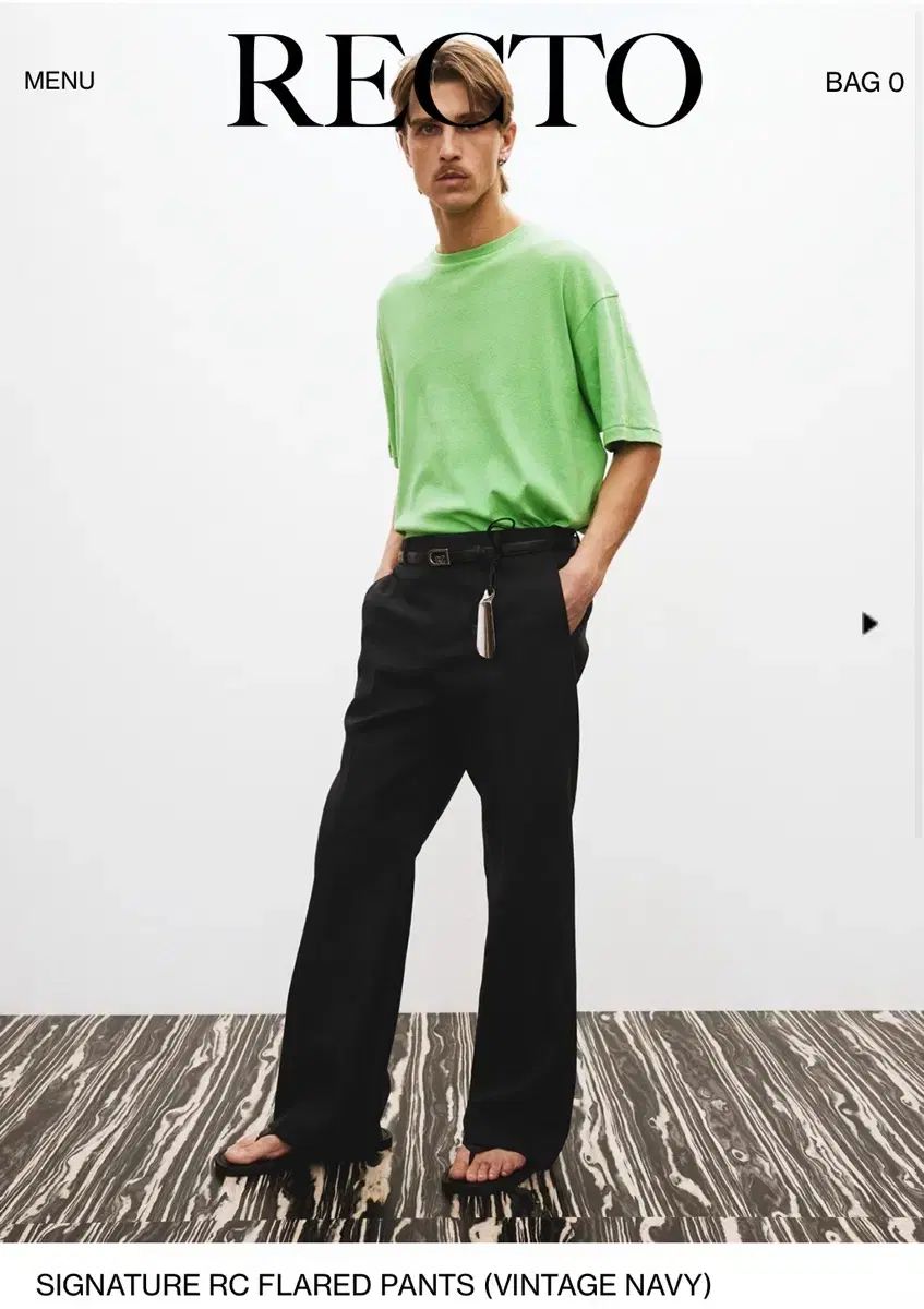 M RECTO レクト 25ss シグネチャー フ パンツ ビンテージネイビー