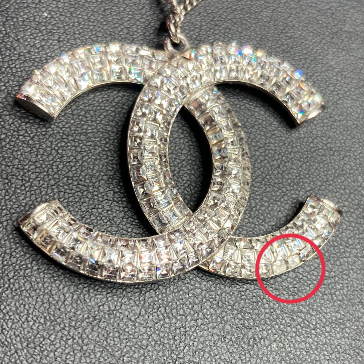 中古】 CHANEL （シャネル） B16S ココマーク ラインストーン 