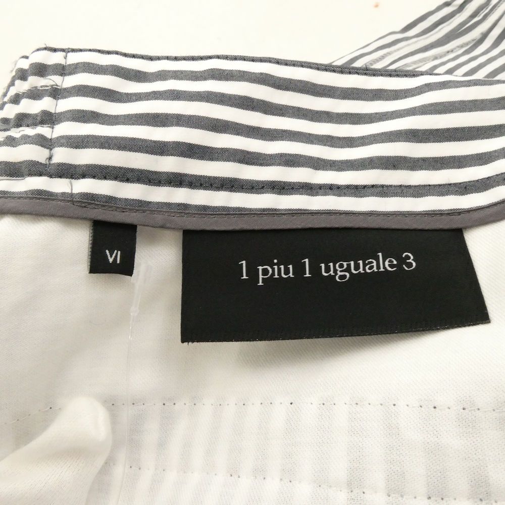 美品 1PIU1UGUALE3 ウノピュウノウグァーレトレ MRP618 UNCON SLACKS スラックス VI XL ポリエステル コットン パンツ ストライプ メンズ HM755A83 美品 1PIU1UGUALE3 ウノピュウノウグァーレトレ MRP618 UNCON