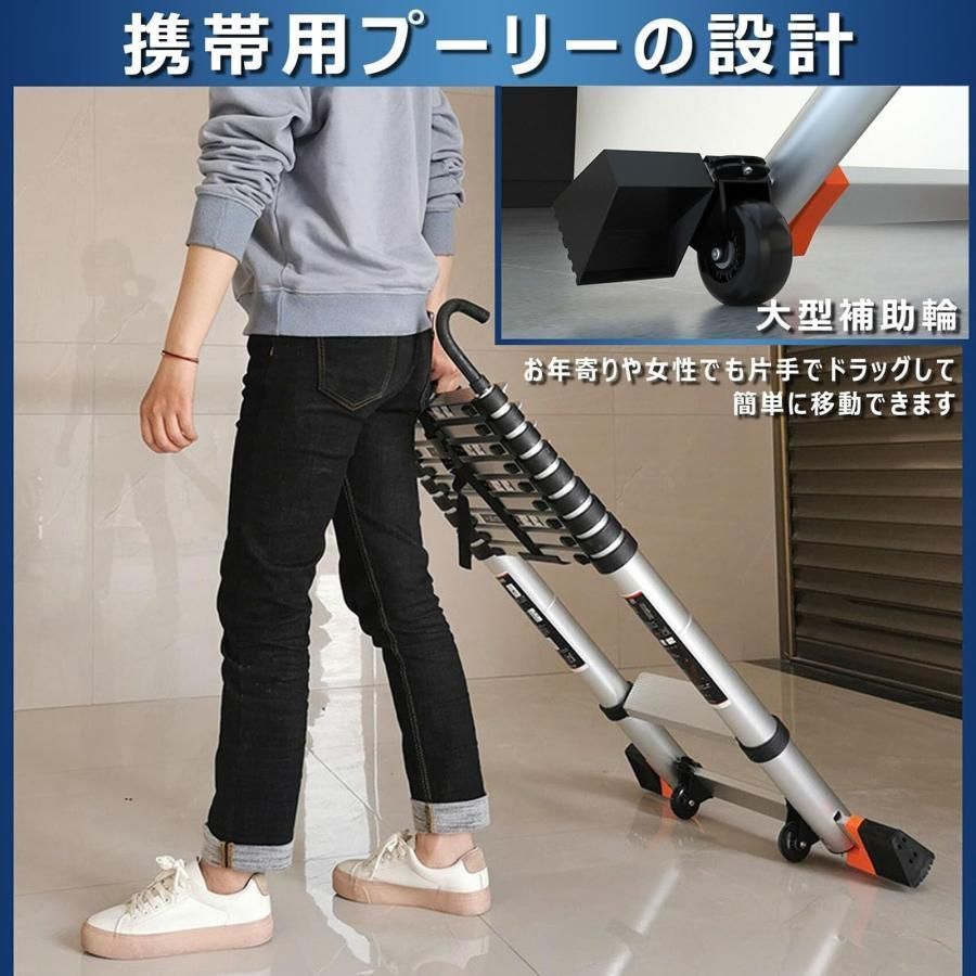 伸縮はしご フック付き