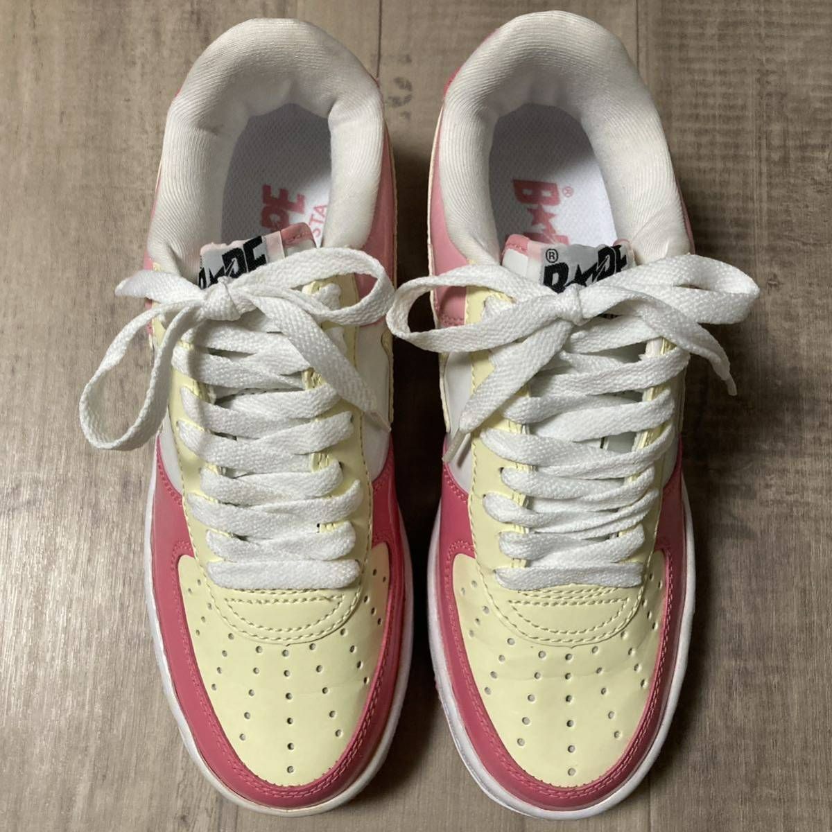 Peach cream BAPESTA スニーカー 23.5cm a bathing ape BAPE STA shoes  