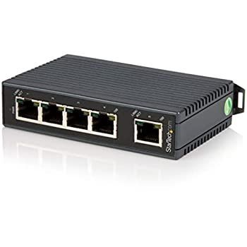  【中古-非常に良い】 StarTech.com 5ポート産業用スイッチングハブ DINレールに取付け可能 IES5102 スイッチングハブ