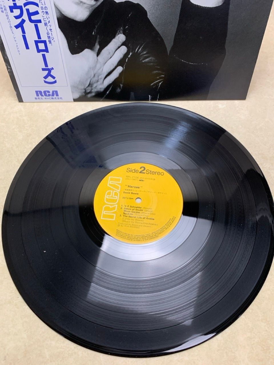 LP 帯付 デビッド・ボウイ DAVID BOWIE 英雄夢語り ヒーローズ