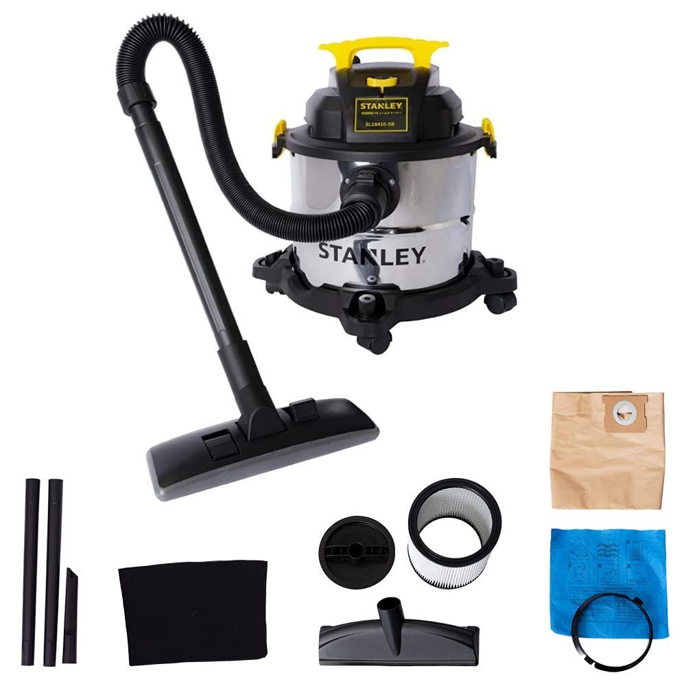 Size a 20L スタンレー バキュームクリーナー 乾湿両用 容量20L 業務用掃除機 SL18410-5B ブラック シルバー イエロー