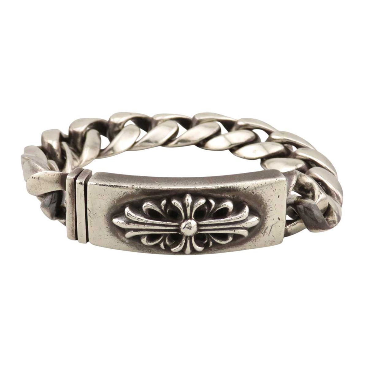 再度値下げしました　クロムハーツ　ID フローラルクロス　13リンクス CHROME HEARTS クロムハーツ ブレスレット サイズ:13LINK ID