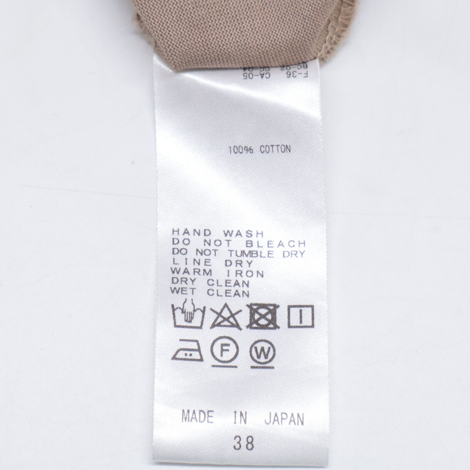 CINOH チノ ベージュ コットン ノースリーブジャージードレス 38