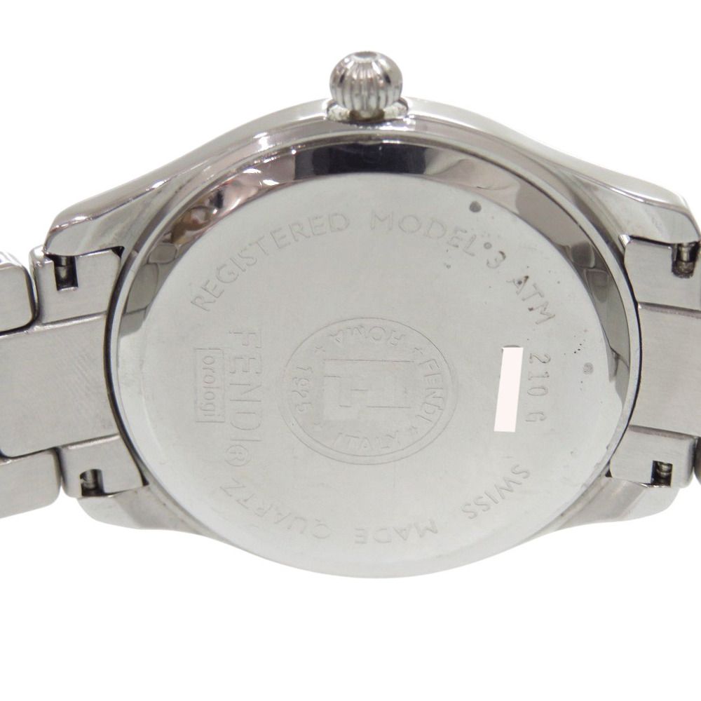 フェンディ 210G SS ブラック 黒文字盤 シルバー クオーツ