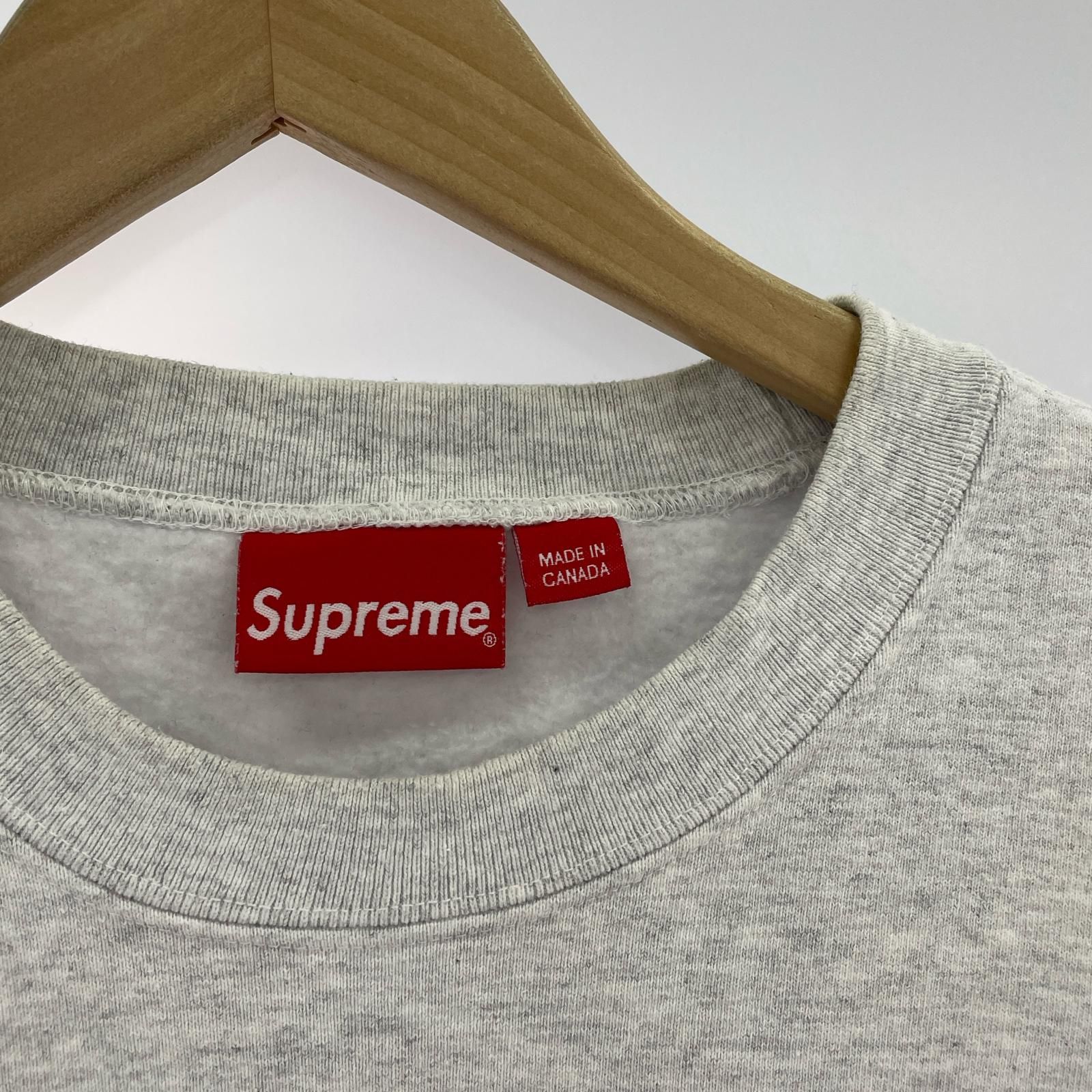 Supreme ｽsmall box logo Crewneck ｱｯｼｭｸﾞﾚｰ - メルカリ