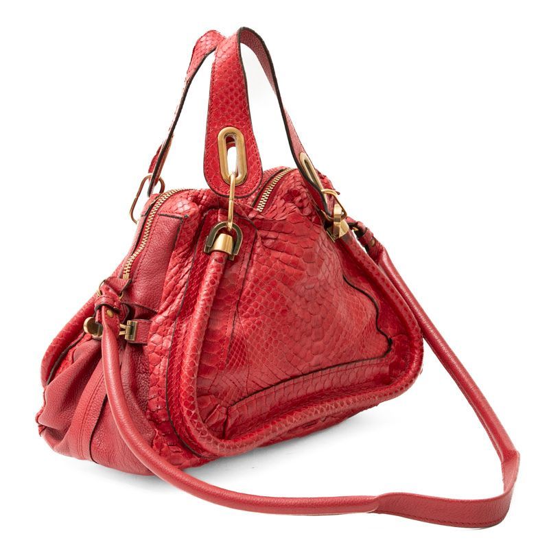 クロエ Chloé パラティ Paraty レザー 2way バッグ 赤 ✨️廃盤✨️良品✨️Chloe パラティ ハンドバッグ 2way レザー