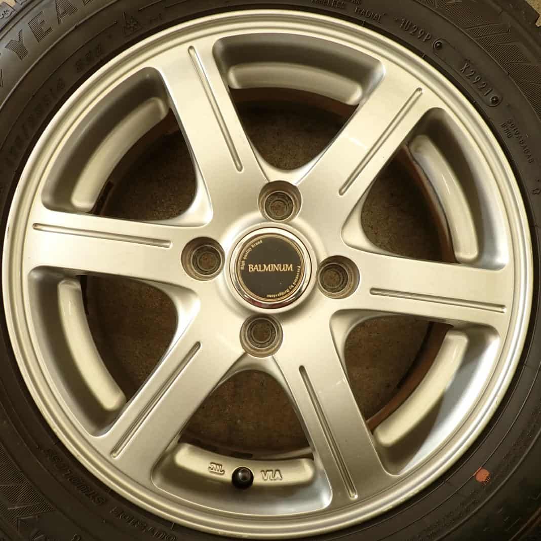 冬4本SET 会社宛 175 65R14×5.5J 82Q グッドイヤー アイスナビ 8 アルミ フィット ノート コルト パッソ NO F2986