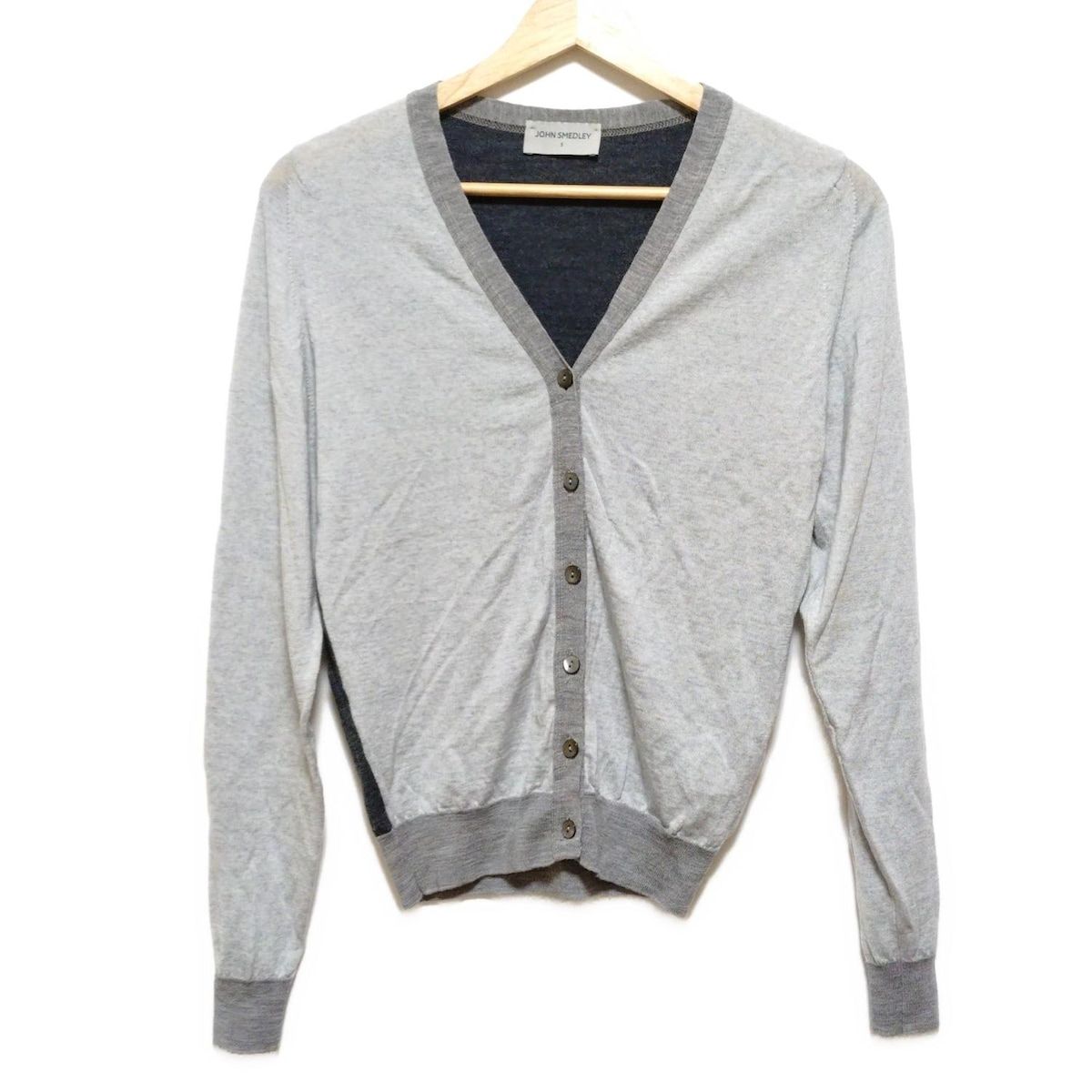 JOHN SMEDLEY グレー カーディガン JOHN SMEDLEY（ジョンスメドレー）カーディガン グレー サイズ:M