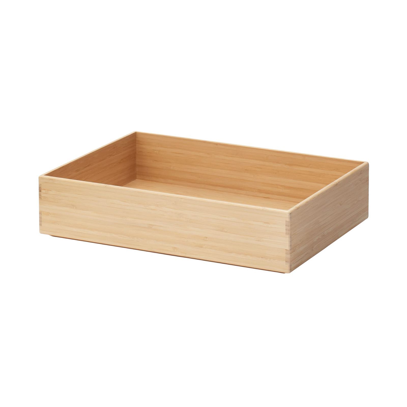 【数量限定】小 収納用品 幅37×奥行26×高さ8.5cm 重なる竹材長方形ボックス 無印良品 12047315 MUJI