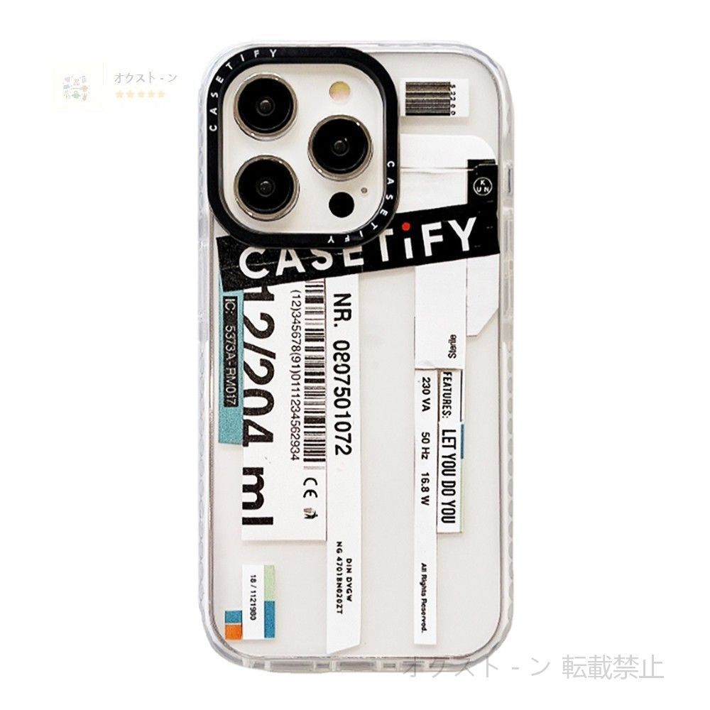 人気 ラベル iPhoneケース CASETiFY ケースティファイ 耐衝撃