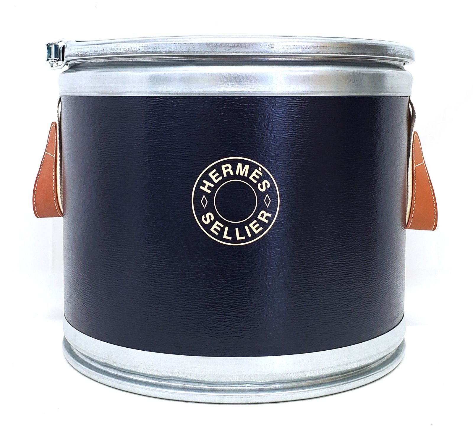 Z844◇未使用【エルメス】セリエ サドルボックス 馬具 小物入れ 缶