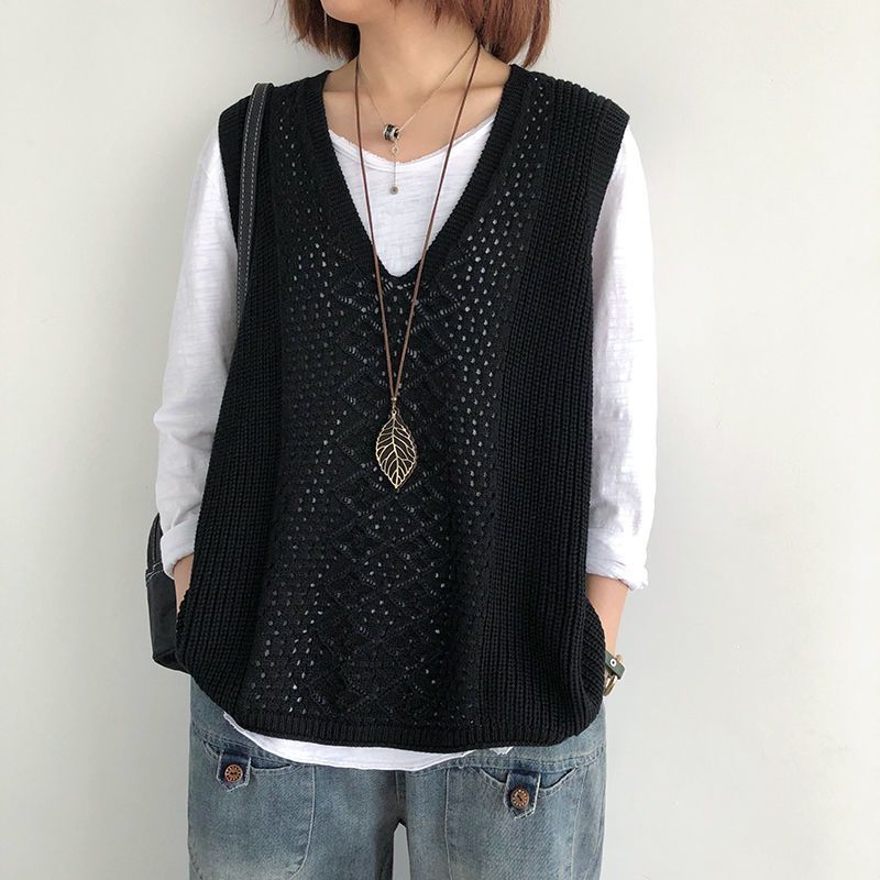 黒 ノースリーブ リブ編みニットベスト 楽天市場】ベスト ニットベスト ノースリーブ ケーブル編み リブ