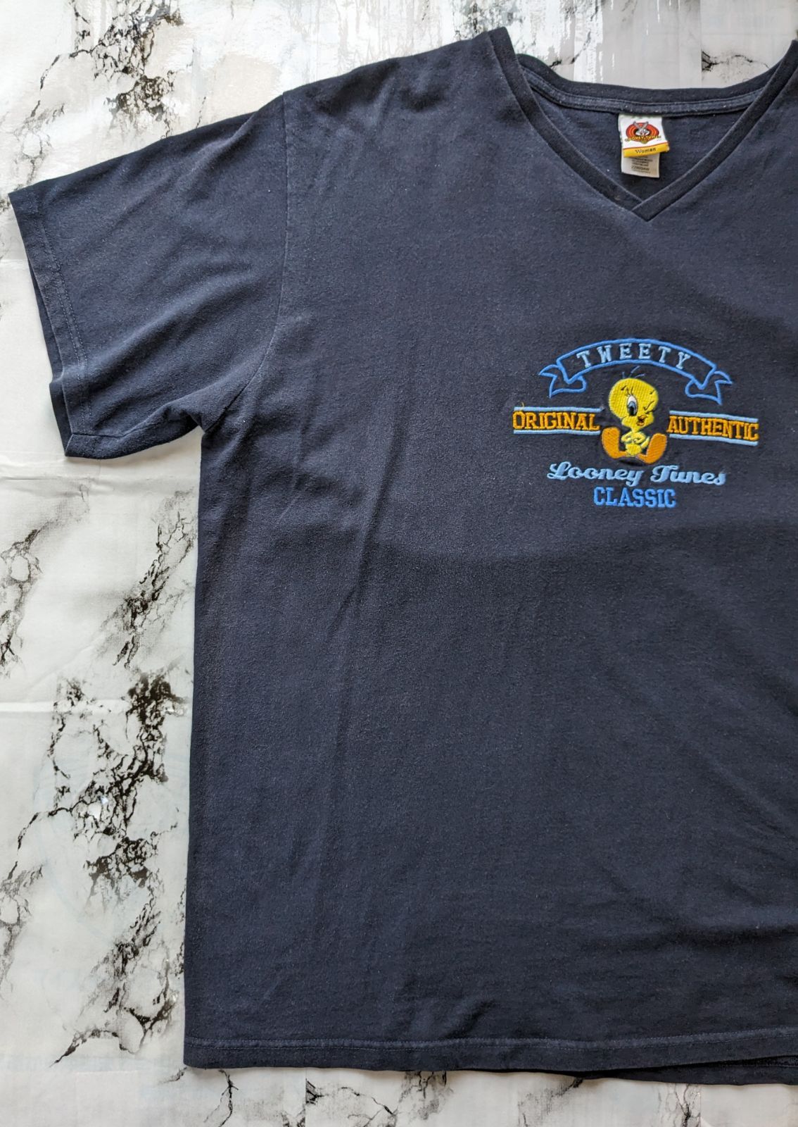 ルーニーテューンズ　トゥイーティー　刺繍　tシャツ　２０００S　ｙ２ｋ　ワーナーブラザーズ公式