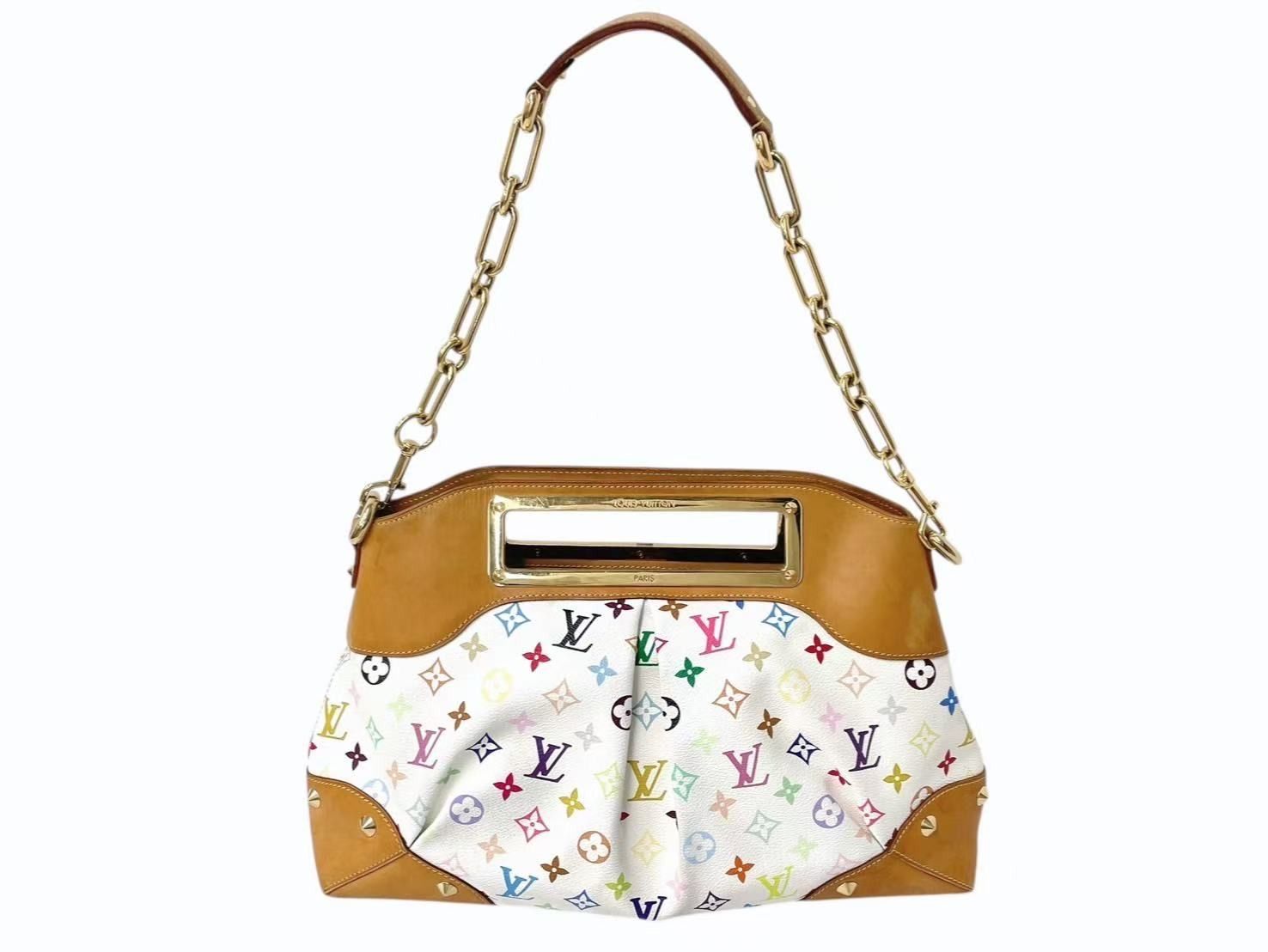 LOUIS VUITTON ルイヴィトン ジュディGM ワンショルダーバッグ M40253 モノグラム マルチ 村上隆 ホワイト 4b002108