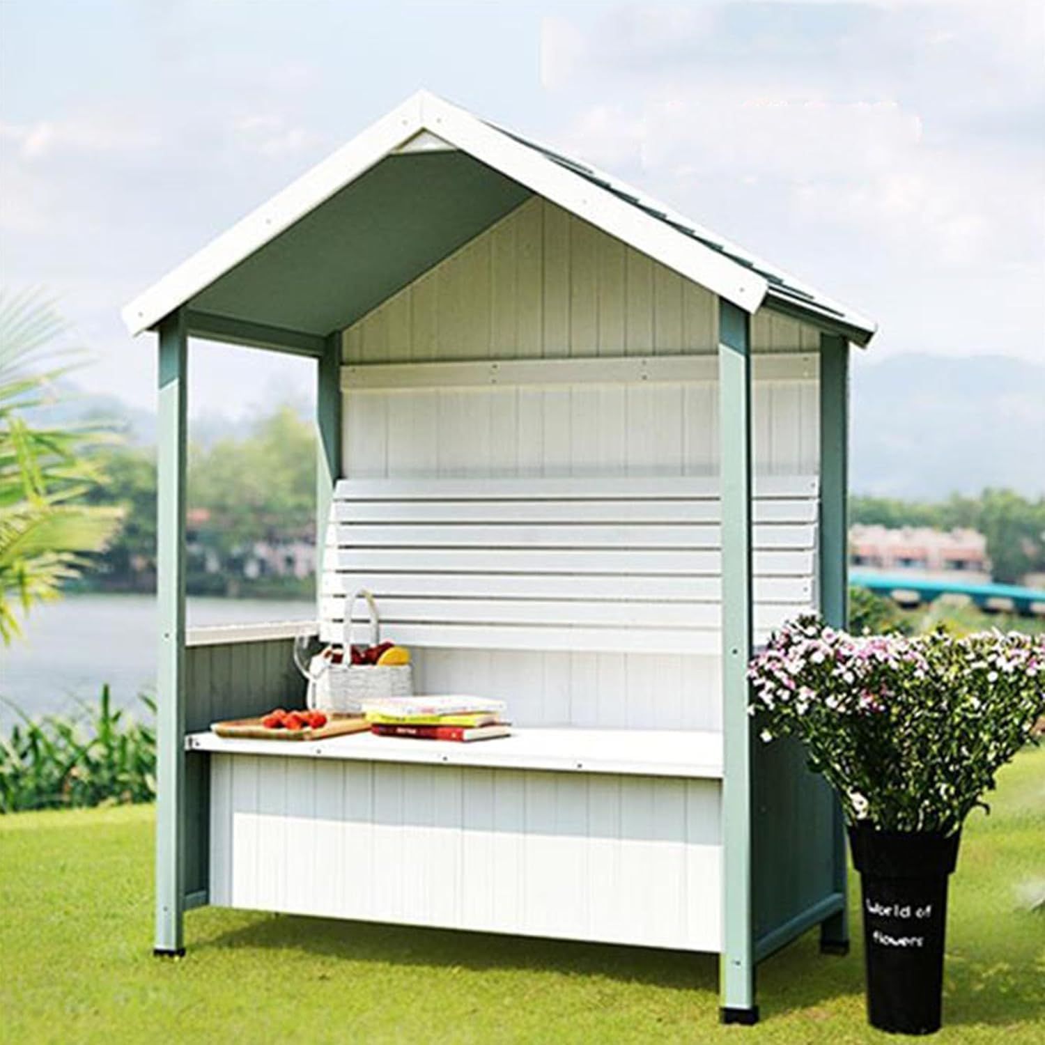 ☆新品☆ガゼボベンチ 屋外木ガーデン あずまや 長椅子