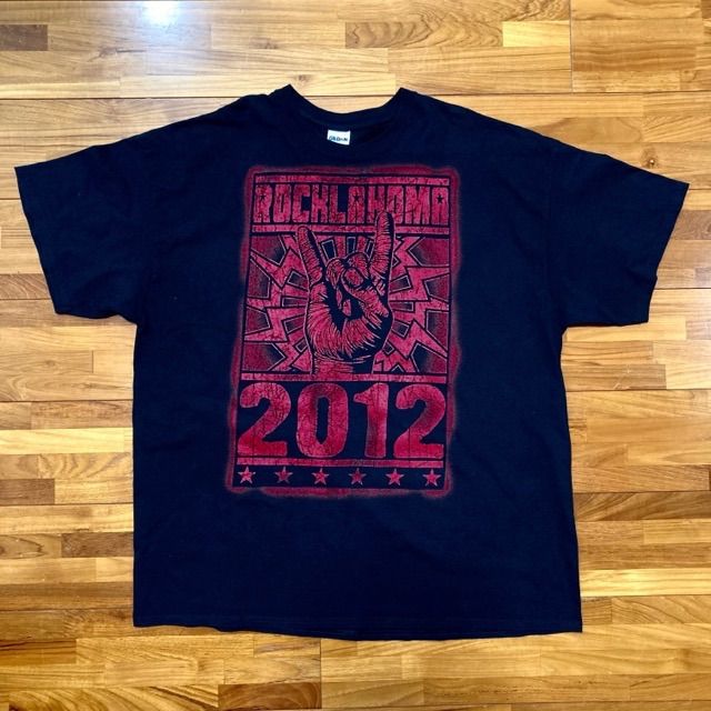 ROCKLAHOMA音楽フェスTシャツ音楽ロックラホマ大きいサイズ両面バンド 