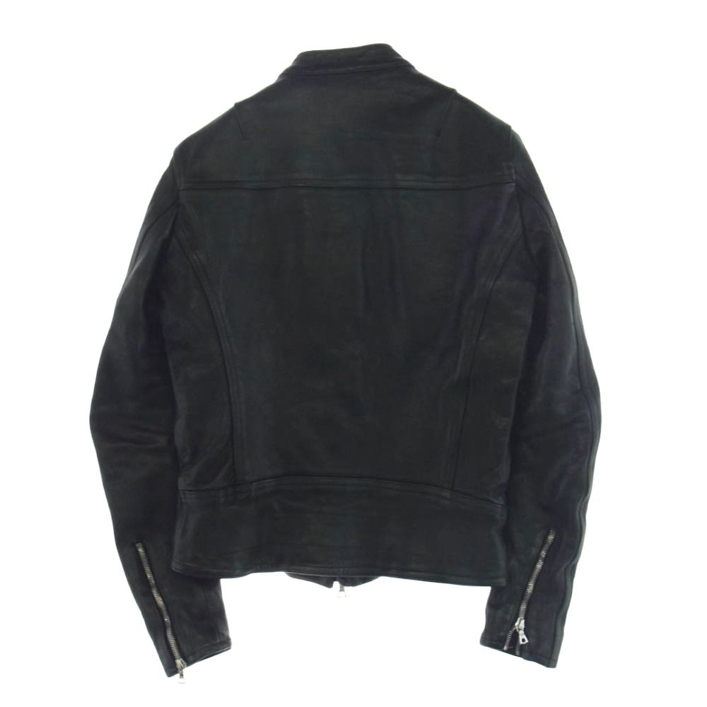 ISAMUKATAYAMA BACKLASH イサムカタヤマバックラッシュ 1645-01 バングラディッシュカーフ製品染め シングルライダースジャケット ブラック系 S