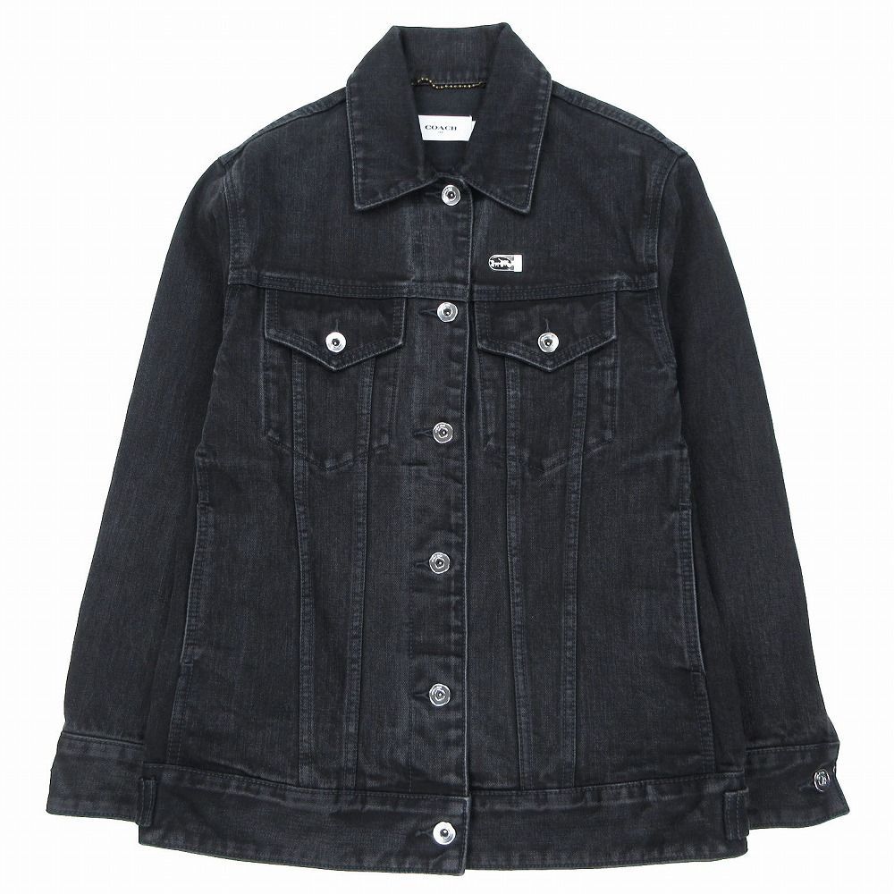 coachデニムジャケット黒レディース