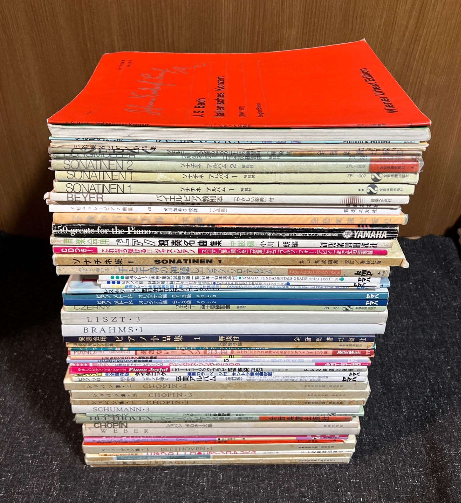 ピアノ楽譜54冊セット ショパン|シューマン|リスト|ブラームス|ベートーヴェン|ハイドン|ソナチネ|バイエル|ピアノメトード