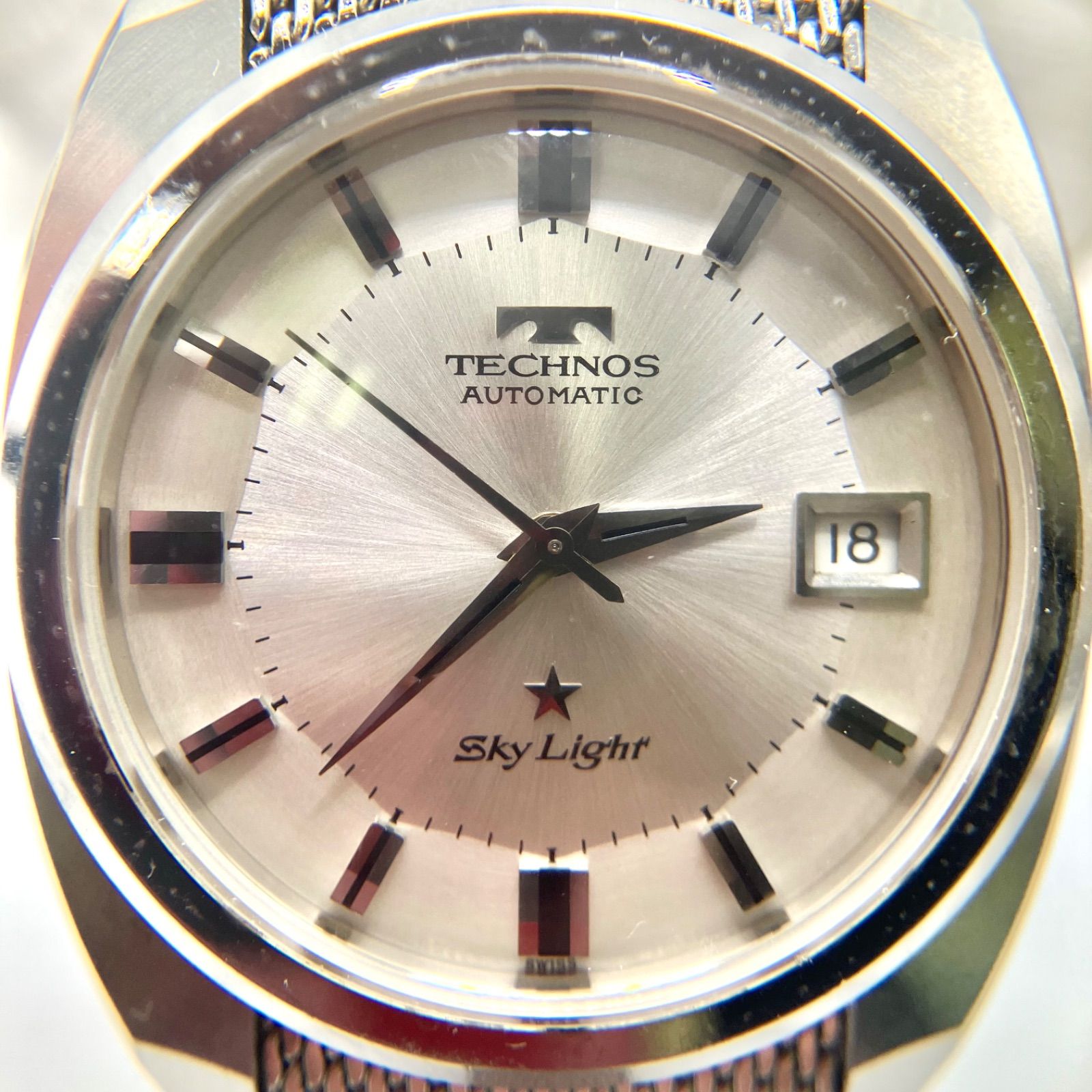 テクノス スカイライト /自動巻/デイト/スイス製/メンズ腕時計