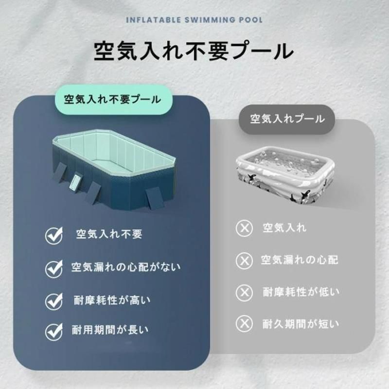 人気定番，大人気 . 新型 支え板付き 折り畳み プール 家庭用 ビニールプール プール 水遊び 大型 折り畳み式 プール キッズ プール 組み立て プール 空気入れ不要 プールHZQ1594 その他