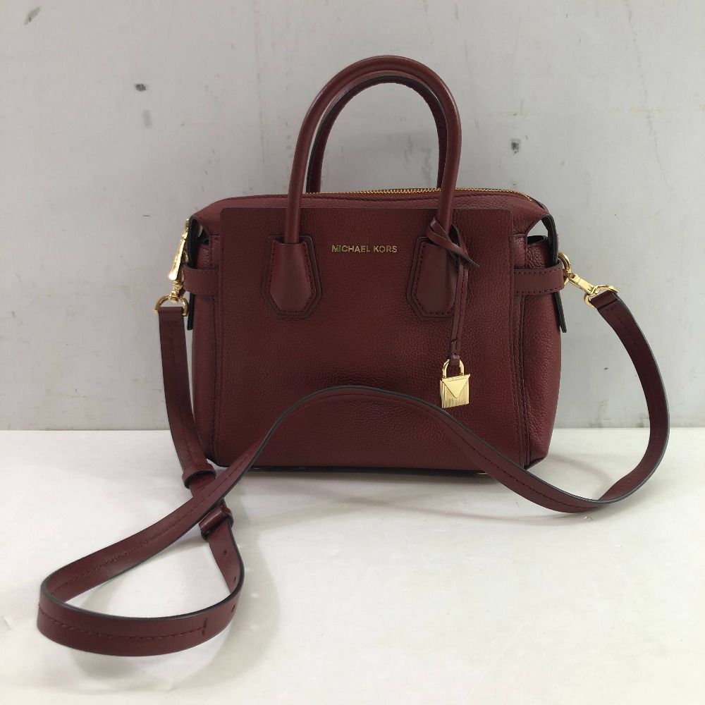 04w4996∞ MICHAEL KORS マイケルコース 2WAYハンドバッグ ベルテッド スモール サッチェル 30S9GM9S1L レッド ショルダー 八王子店