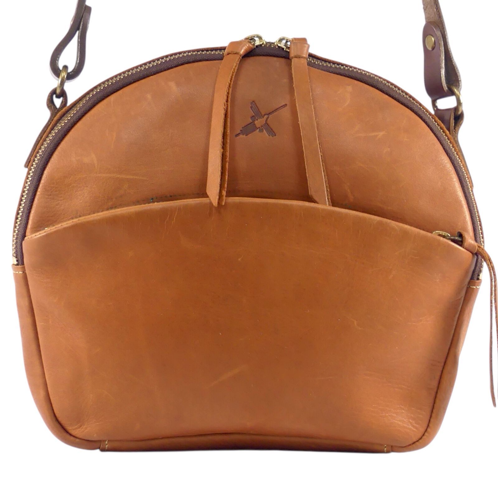 Ain Soph アインソフ ショルダーバッグ 斜め掛け レディース 革 茶 