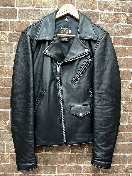 Schott 羊革 レザージャケット 美品（schott（レザージャケット