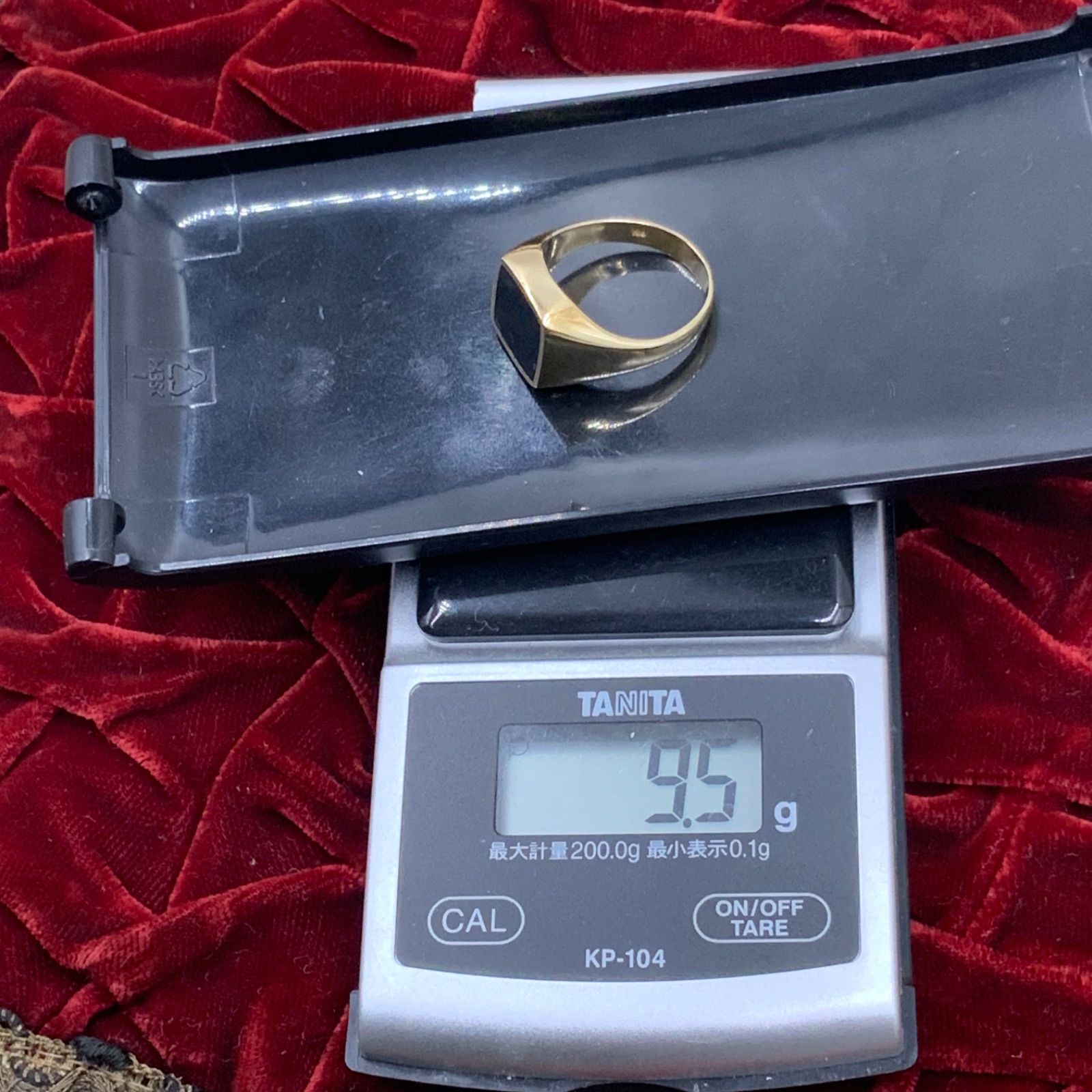 K18 オニキス 印台 リング 9.5g 約18.5号 - メルカリ