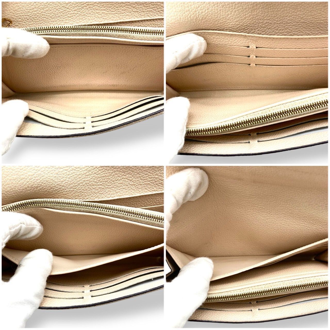 ルイヴィトン ポルトフォイユ サラ ベージュ 二つ折り長財布 長財布