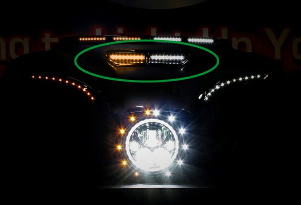 ライテッド フェアリングベントトリム 2014〜25年FLHT 2014〜23年FLHX