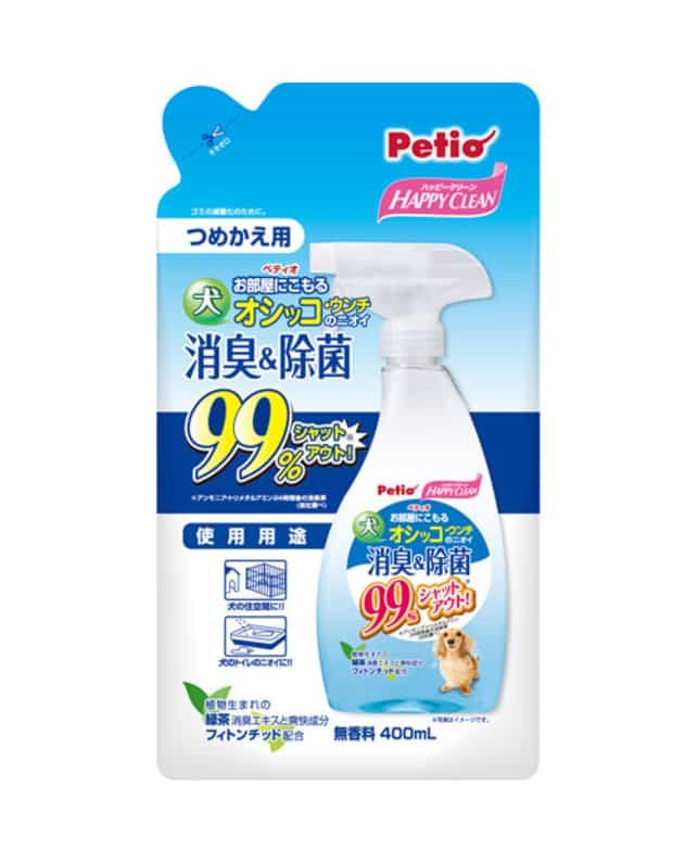 同梱不可 24個セット ペティオ ペティオハッピークリーン犬オシッコ ウンチのニオイ消臭＆除菌400mL