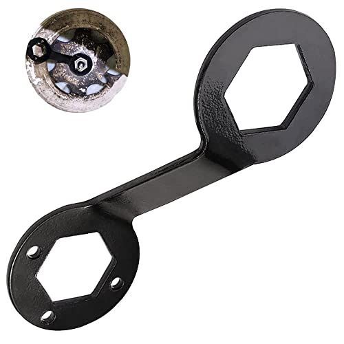 black 洗濯機 レンチ 水栓レンチ洗濯機 専用 六角レンチ 分解 工具 38mm 36mm 洗濯機のクラッチ ハンドツール メタル 解体メンテナンスツール (black)