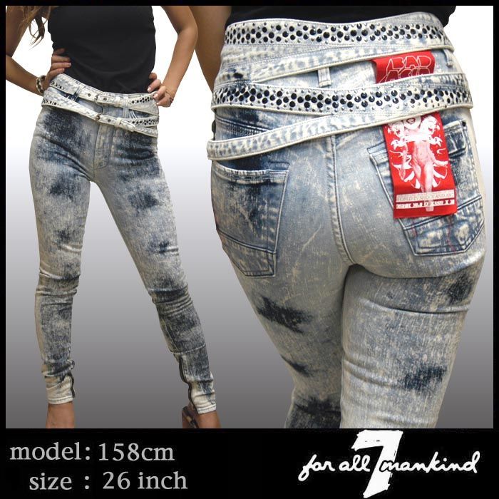 セブンフォーオールマンカインド レディース スキニー デニム スリム パンツ ジーンズ 正規品 7 For All Mankind Limited Edition ハリウッド スター セレブ ファッション 芸能人 多数着用 インポート LAカジュアル ブランド