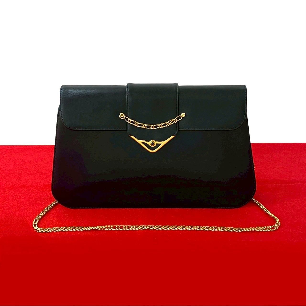 極 美品 CARTIER カルティエ ヴィンテージ サファイアライン レザー 本 