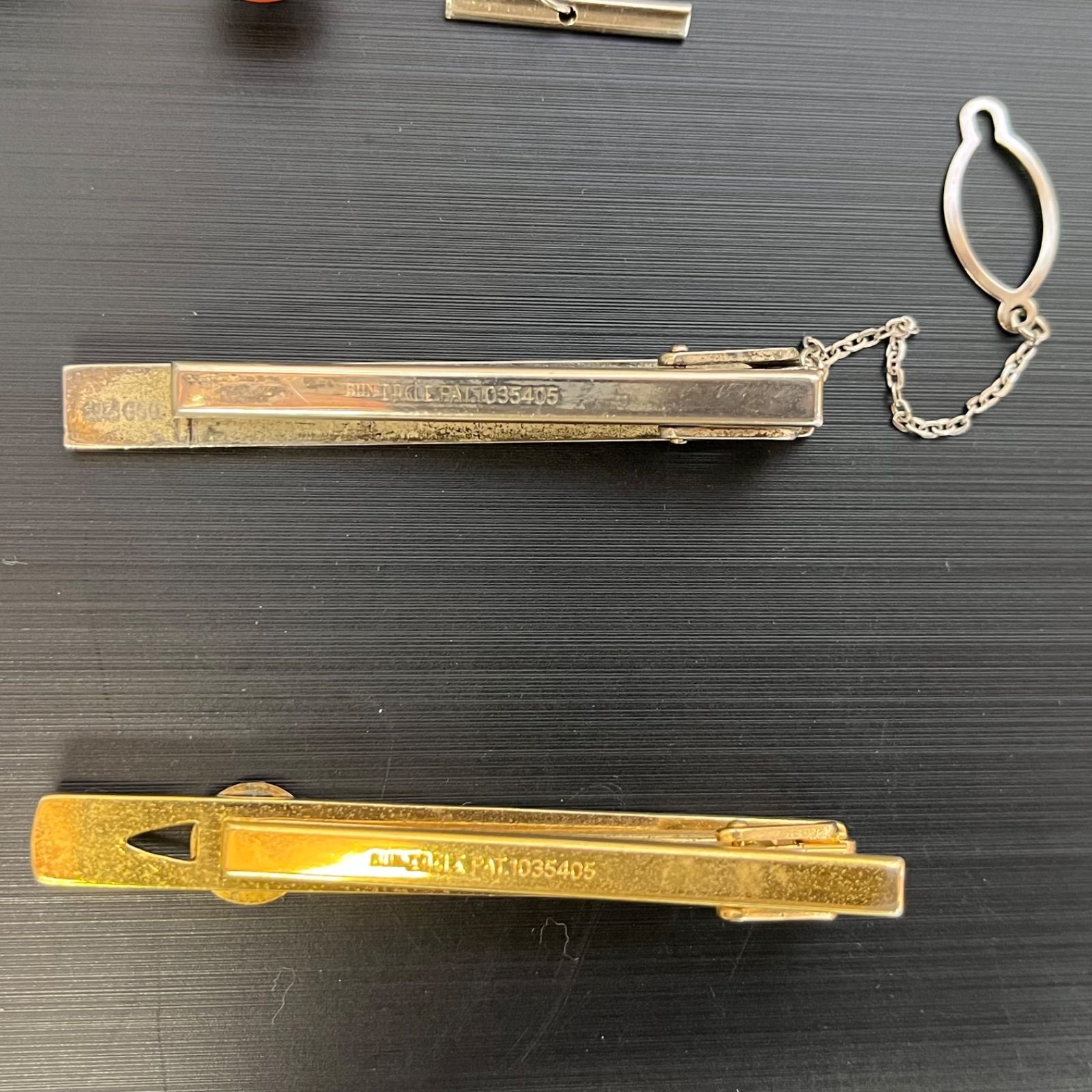 k10 SUN EAGLE ネクタイピン チェーン付き anzj サンイーグル SUN EAGLE カフス ネクタイピン セット K10WG